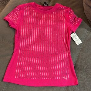 NWT I.N.C PINK BEDAZZLED BLOUSE
